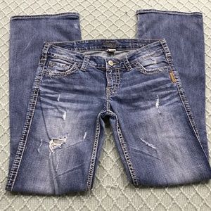 Women’s silver jeans